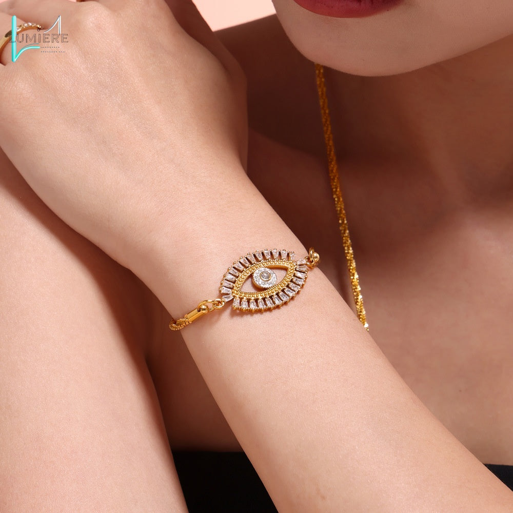 Devil's Eye Micro inlaid Zircon Bracelet Necklace