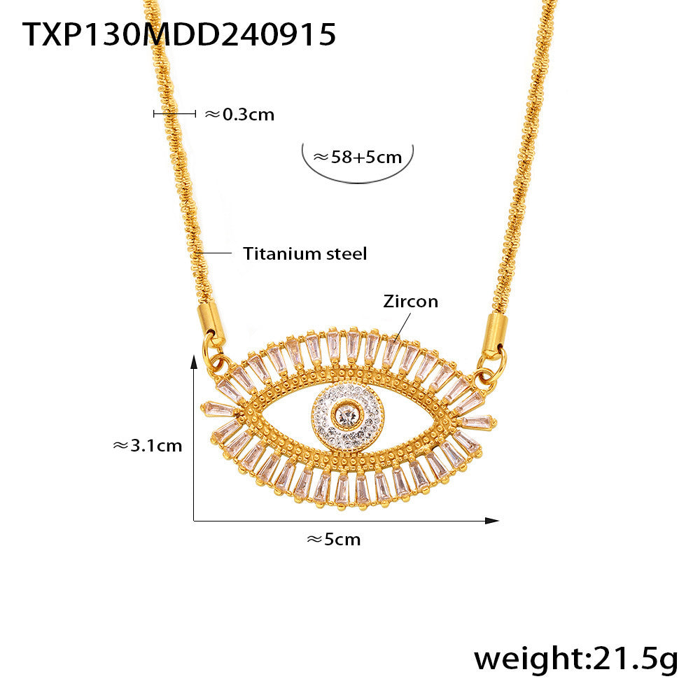 Devil's Eye Micro inlaid Zircon Bracelet Necklace