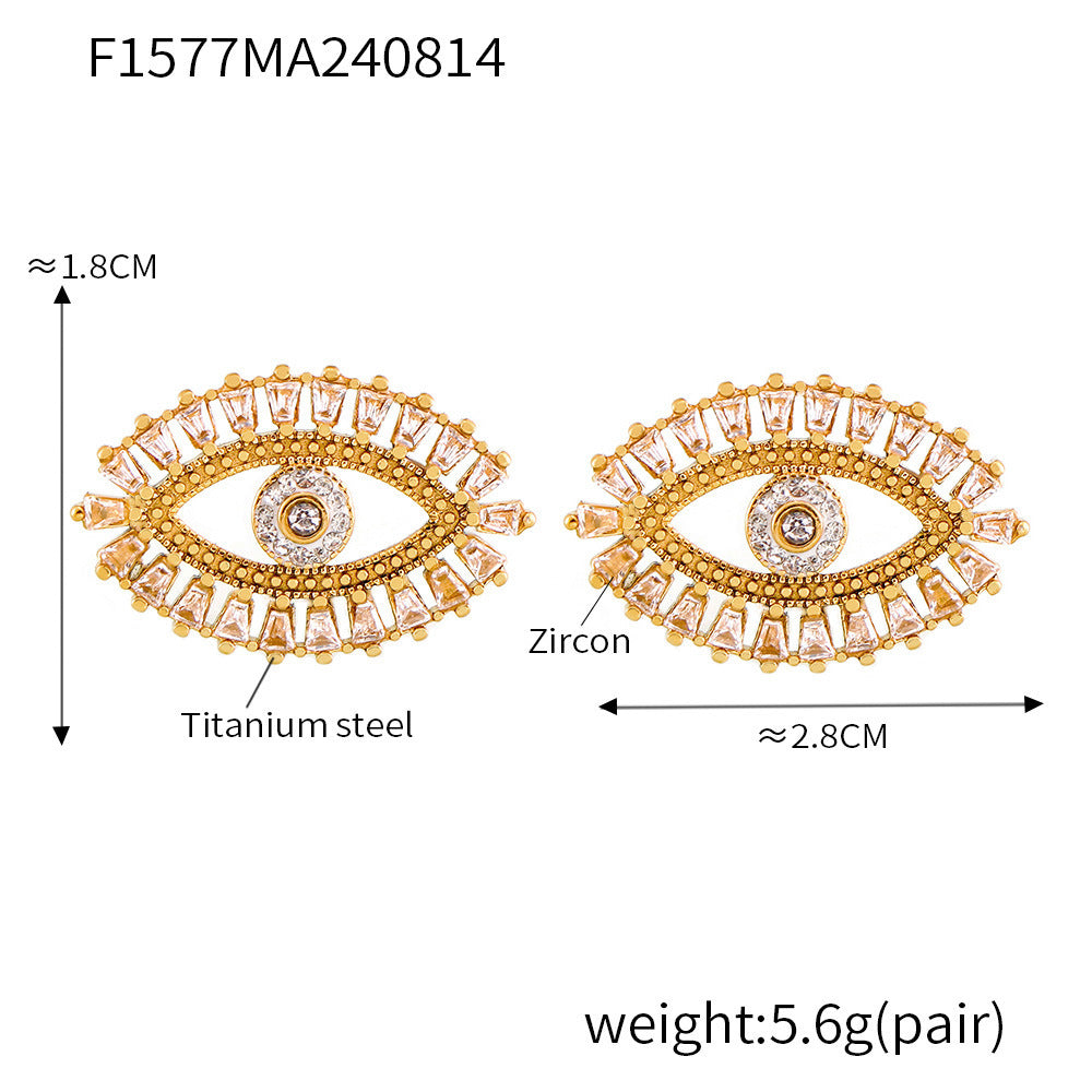 Devil's Eye Micro inlaid Zircon Bracelet Necklace
