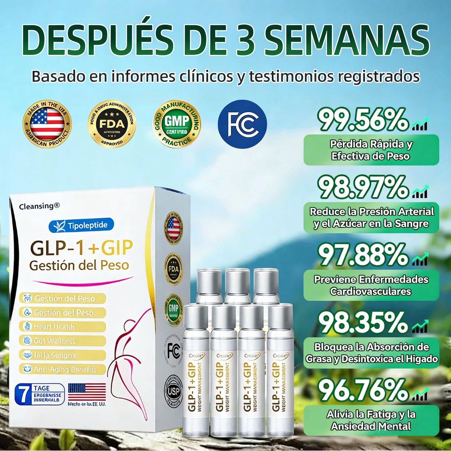 FDA | Tienda oficial de EE. UU. — Solución oral Cleansing® Telportide, solución de doble acción para bajar de peso con GIP y GLP-1, un frasco al día, resultados en 7 días🛍️