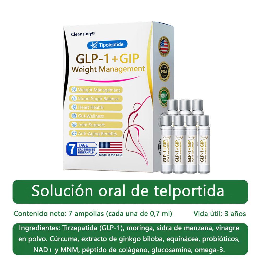 FDA | Tienda oficial de EE. UU. — Solución oral Cleansing® Telportide, solución de doble acción para bajar de peso con GIP y GLP-1, un frasco al día, resultados en 7 días🛍️