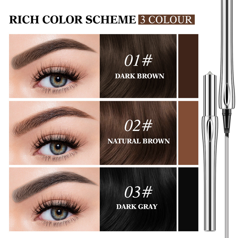 Waterproof four-pronged eyebrow pencil
