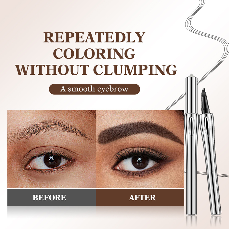 Waterproof four-pronged eyebrow pencil