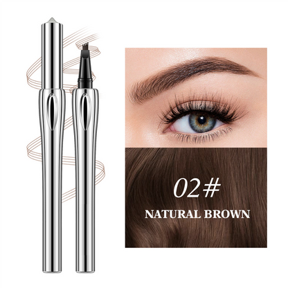 Waterproof four-pronged eyebrow pencil