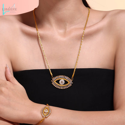 Devil's Eye Micro inlaid Zircon Bracelet Necklace