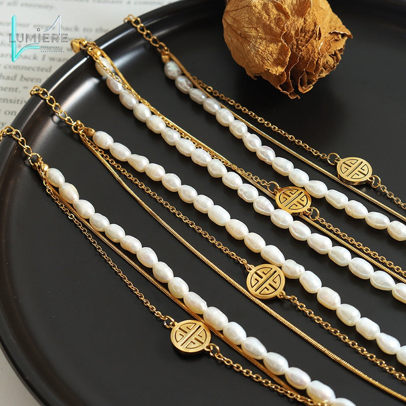 Natural Freshwater Pearl Fortune Brand Bracelet