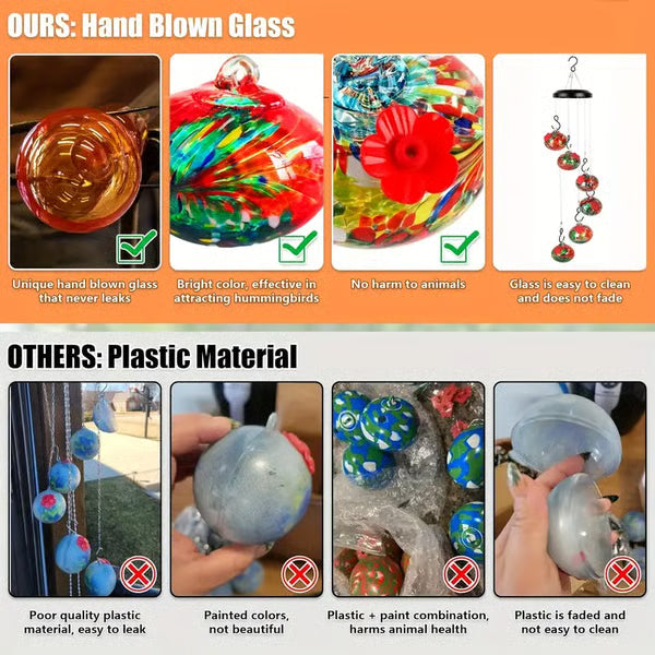 🎉Last Day 49% OFF🎉Charming Wind Chimes Hummingbird feeders