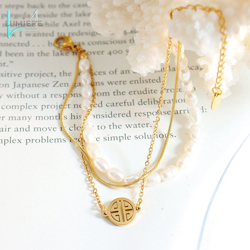Natural Freshwater Pearl Fortune Brand Bracelet