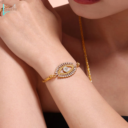 Devil's Eye Micro inlaid Zircon Bracelet Necklace