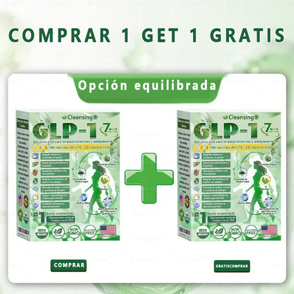 Cleansing® GLP-1 7-Day Intestinal Cleansing and Slimming Oral Liquid contiene 600 mil millones de probióticos vivos para ayudar con el control de peso, la digestión, el aumento de energía y la salud general. Resultados visibles en 7 días.