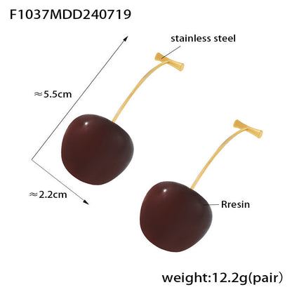 Cherry long earrings