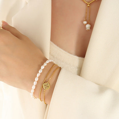 Natural Freshwater Pearl Fortune Brand Bracelet
