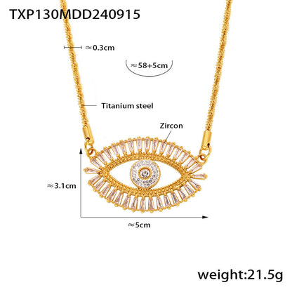 Devil's Eye Micro inlaid Zircon Bracelet Necklace