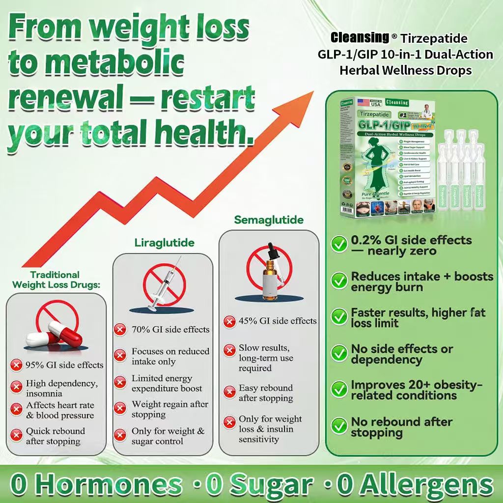 Cleansing® 𝐓𝐢𝐫𝐳𝐞𝐩𝐚𝐭𝐢𝐝𝐞 𝐆𝐋𝐏-𝟏/𝐆𝐈𝐏 𝐃𝐮𝐚𝐥-𝐀𝐜𝐭𝐢𝐨𝐧 𝐇𝐞𝐫𝐛𝐚𝐥 𝐖𝐞𝐥𝐥𝐧𝐞𝐬𝐬 𝐃𝐫𝐨𝐩𝐬✅𝐅𝐨𝐫 𝐨𝐛𝐞𝐬𝐢𝐭𝐲, 🅛🅞🅞🅢🅔 🅢🅚🅘🅝,𝐝𝐢𝐚𝐛𝐞𝐭𝐞𝐬, 𝐬𝐥𝐞𝐞𝐩 𝐚𝐩𝐧𝐞𝐚, 𝐣𝐨𝐢𝐧𝐭 𝐢𝐬𝐬𝐮𝐞𝐬, 𝐚𝐧𝐝 𝐦𝐨𝐫𝐞