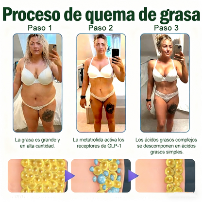 Cleansing® GLP-1 7-Day Intestinal Cleansing and Slimming Oral Liquid contiene 600 mil millones de probióticos vivos para ayudar con el control de peso, la digestión, el aumento de energía y la salud general. Resultados visibles en 7 días.