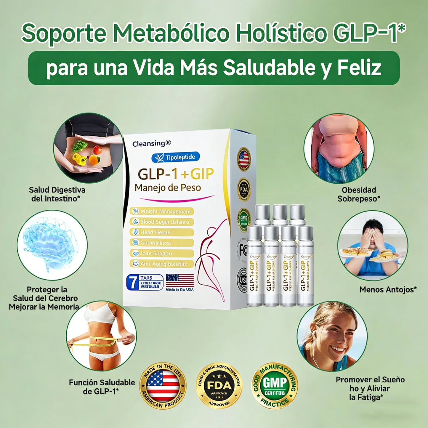 FDA | Tienda oficial de EE. UU. — Solución oral Cleansing® Telportide, solución de doble acción para bajar de peso con GIP y GLP-1, un frasco al día, resultados en 7 días🛍️