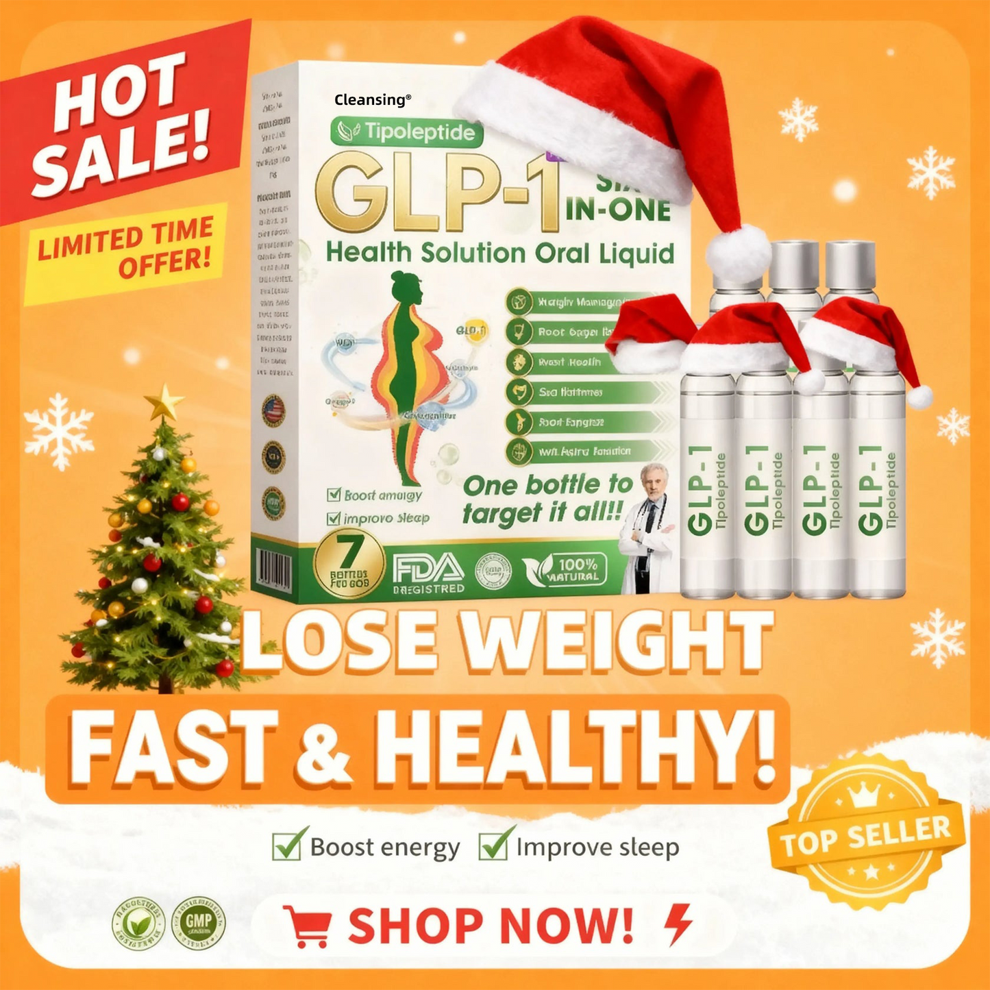 | 🎄Último día – 80% de descuento | 🇺🇲🏥 Cleansing® Líquido de salud seis en uno 💧 Diario ✅ Peso ⚖️, Corazón ❤️, Metabolismo 🔄, Sueño 💤, Digestión 🌿, Articulaciones 🤸 y Vitalidad 🌟 – ¡Resultados notables en 7 días! ✅