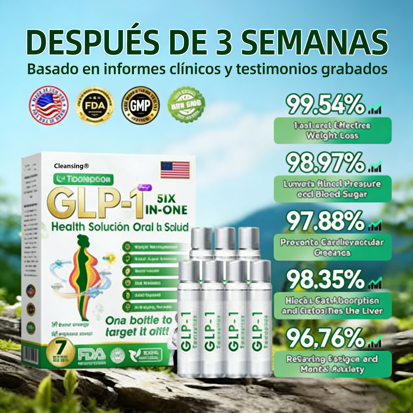 | 🎄Último día – 80% de descuento | 🇺🇲🏥 Cleansing® Líquido de salud seis en uno 💧 Diario ✅ Peso ⚖️, Corazón ❤️, Metabolismo 🔄, Sueño 💤, Digestión 🌿, Articulaciones 🤸 y Vitalidad 🌟 – ¡Resultados notables en 7 días! ✅