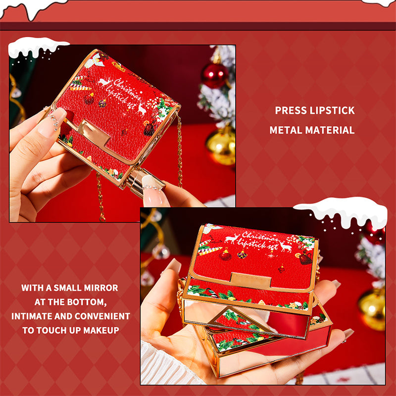 Christmas lipstick three-piece set moisturizing