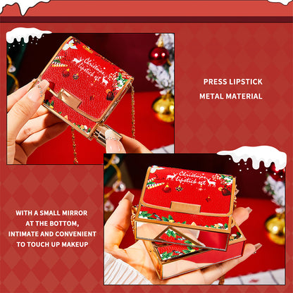 Christmas lipstick three-piece set moisturizing