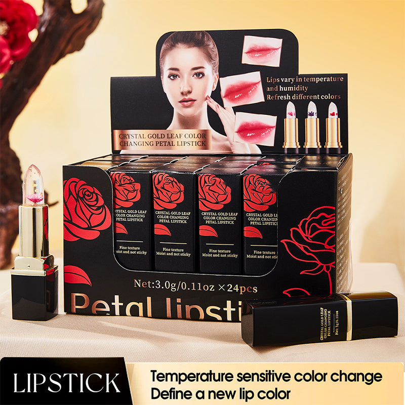Crystal Gold Foil Color-Changing Petal Lipstick