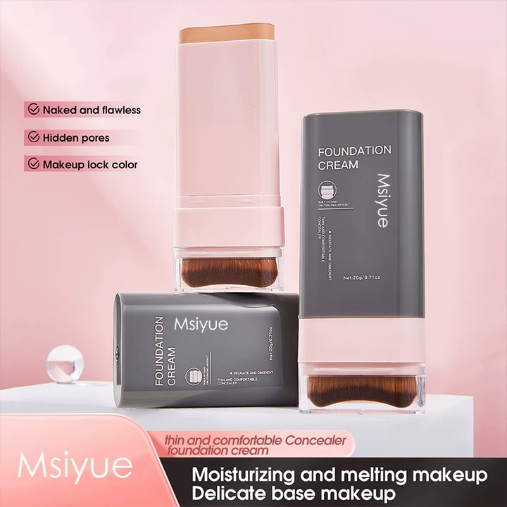 Clear Cover Foundation Stick in 5 Colors with Brush